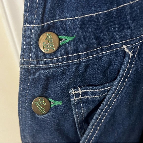 Vintage Pointer Brand High Back Bib Overalls Blue Denim USA Farm Workwear - Picture 3 of 14